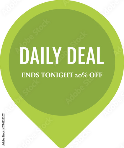 Limited Time Daily Deal Ends Tonight with 20% Savings Vector Illustration