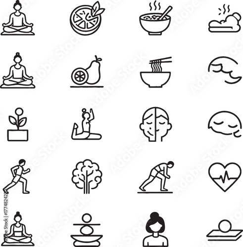 set of wedding icons