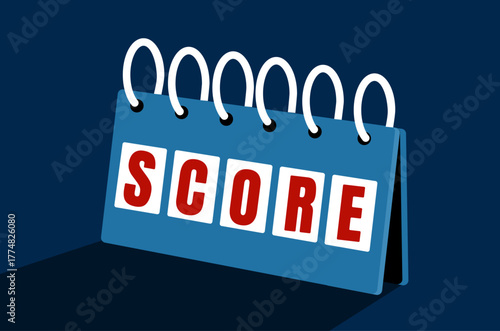 Score table calendar style board illustration