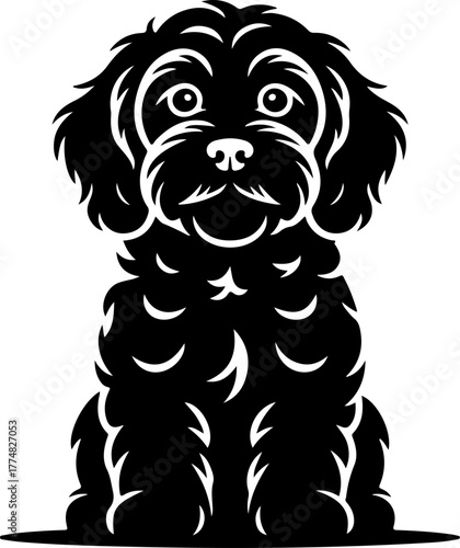 Cockapoo silhouette vector illustration