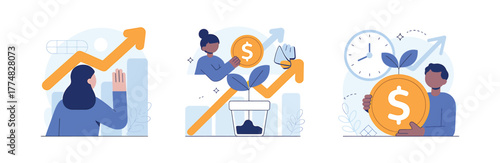 Business growth and investment concept illustration