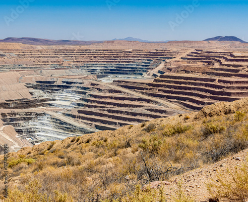 Examples of Open Pit Mining at Borax Mine, Boron, California, USA