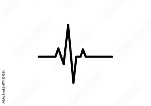 Heartbeat cardiogram line generative ai