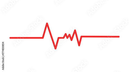 Heartbeat icon. EKG and cardio symbol. Healthy and medical concept. Vector illustration. Heartbeat icon collection. Set of red cardiology pulse iconsMedical heartbeat symbol collection.