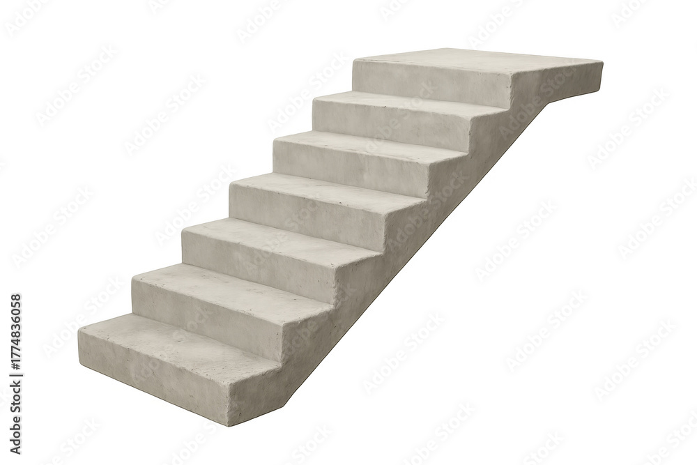Fototapeta premium Concrete stairs ascending upwards representing progress and career path