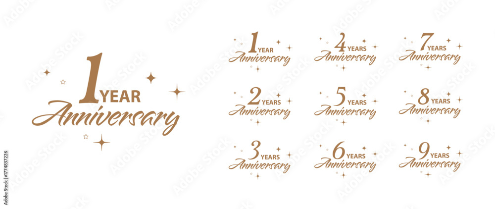 Naklejka premium happy anniversary card 