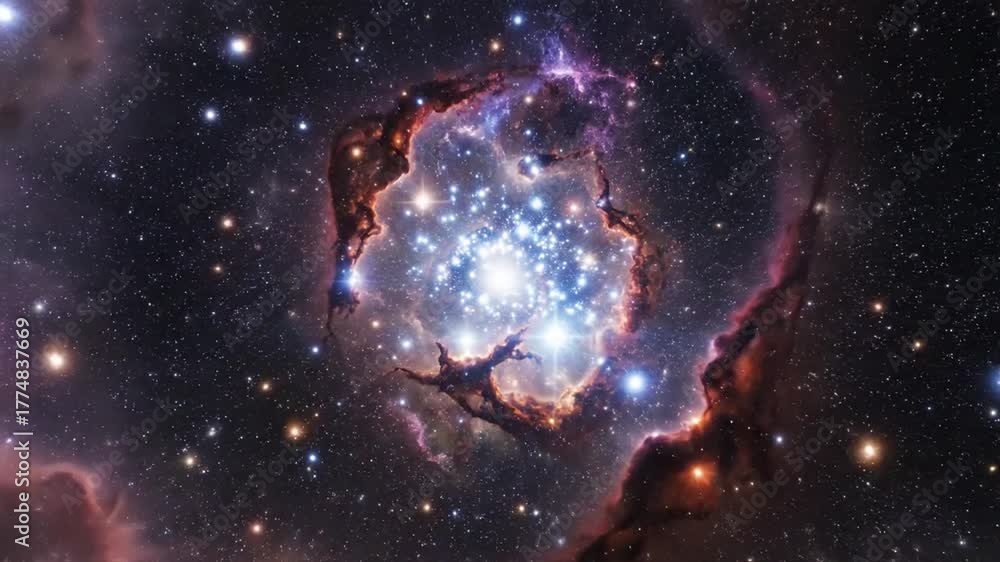 custom made wallpaper toronto digitalCosmic nebula with star clusters and vibrant colors in deep space for backgrounds and design