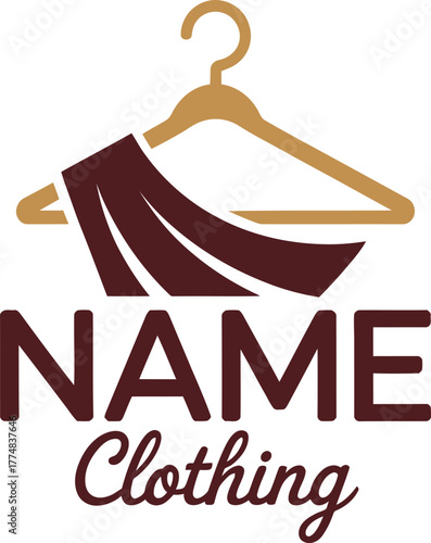 Clothing Hanger with Fabric Fashion Logo