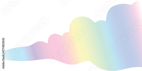 Rainbow Colored Cloud Shape