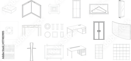 Variety of architectural elements and designs