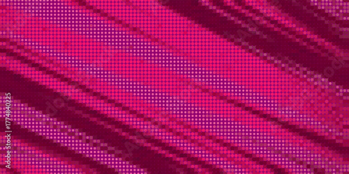 Anime explosion background in bright pink color with comic book dynamic burst effect - powerful radial beams spreading from luminous center point, dotted pattern, speed lines for manga combat scenes.