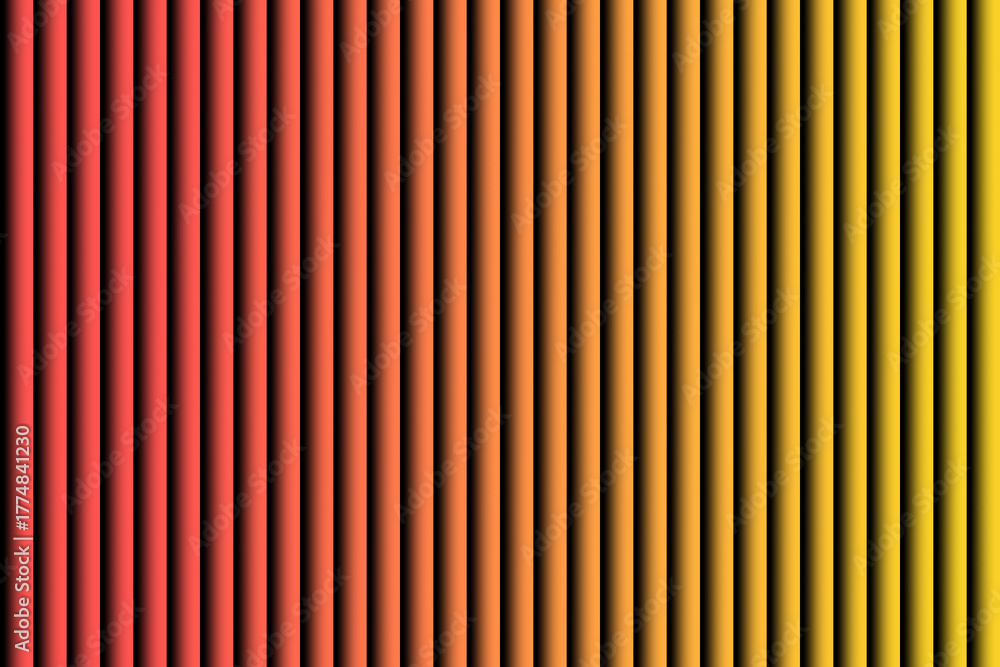 Obraz premium Red to Yellow Vertical Gradient Lines Background