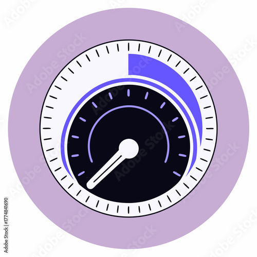 speedometer isolated on white background