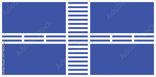 Abstract geometric composition with vibrant color palette