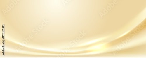 Elegant pale gold luxury abstract background with smooth flowing lines and silky texture.