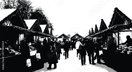 christmas, magic, lettering, wing, holiday, season, winter, celebration, decoration, text, greeting, card, calligraphy, font, graphic, design, drawing, clipart, art, artwork, element, symbol, sign, ba