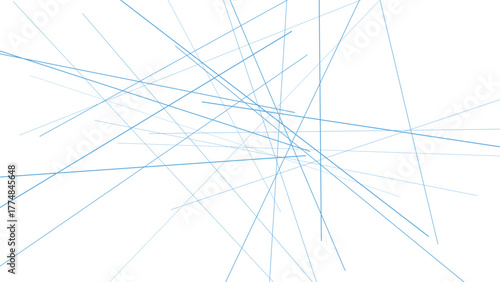 Abstract blue intersecting lines background, digital minimalist pattern with geometric transparent structure representing motion, clarity, and modern design