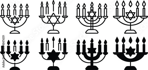 vector set of vintage heraldic symbols and shields