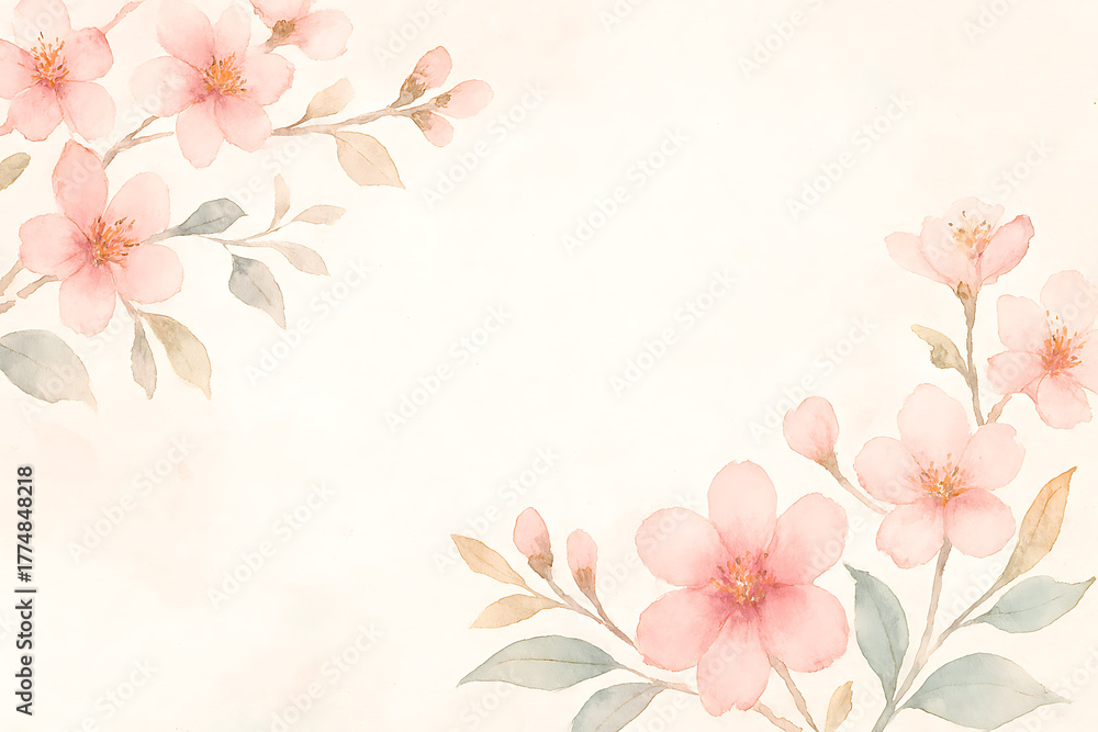 Fototapeta premium Elegant Florals & Botanicals Collection — Modern Botanical Illustrations, Watercolor Flowers, Tropical Leaves & Luxury Nature Patterns