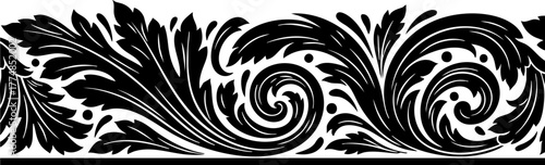 Elegant flourish design border, perfect for invitations, cards, and decorative elements, adding a touch of sophistication and classic style for any creative project