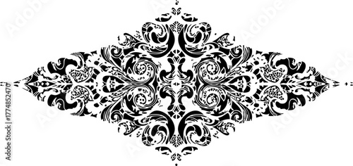 Captivating black ornate flourish design evokes elegance and timeless style for sophisticated branding and decorative elements