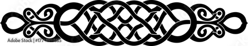 Photos Intricate Celtic knotwork border design showcasing timeless artistry and elegant
