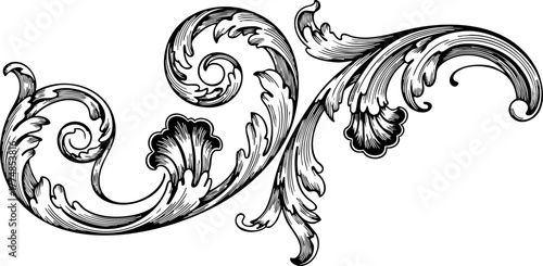 Elegant vintage ornate flourish design for luxurious invitations, branding, and decorative accents