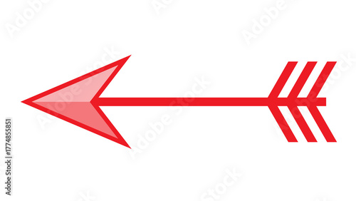 Wallpaper Mural A vibrant, forward-pointing red arrow with a distinctive design on a black backdrop. Torontodigital.ca