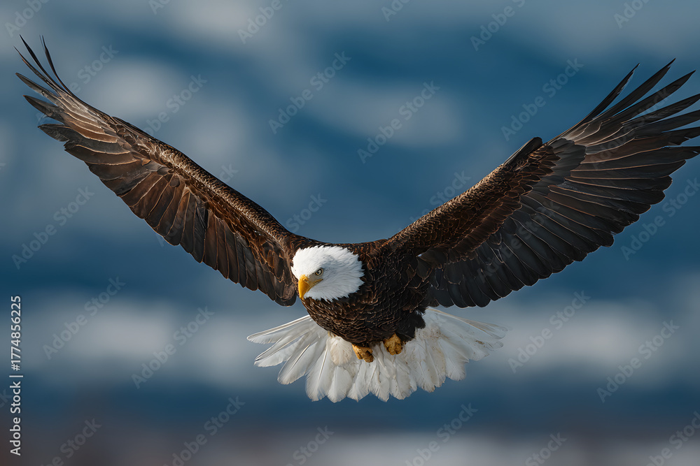 Naklejka premium Flying animal eagle bird.