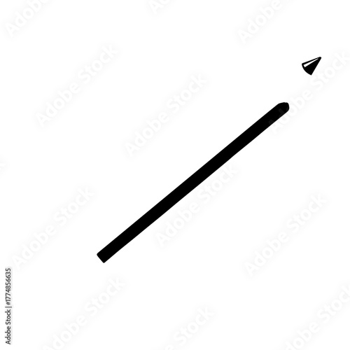 Stylized Arrow Icon Pointing Upward, Simple Navigation Symbol