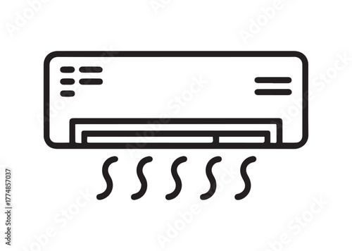Air conditioner Line art Vector design