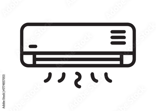 Air conditioner Line art Vector design