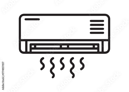 Air conditioner Line art Vector design