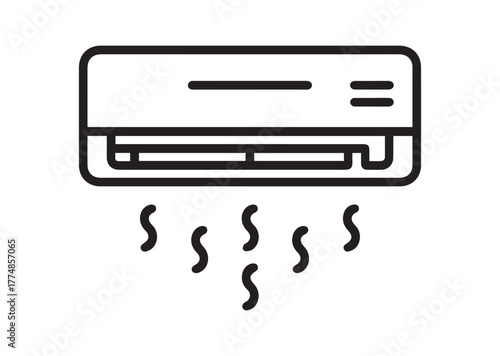 Air conditioner Line art Vector design
