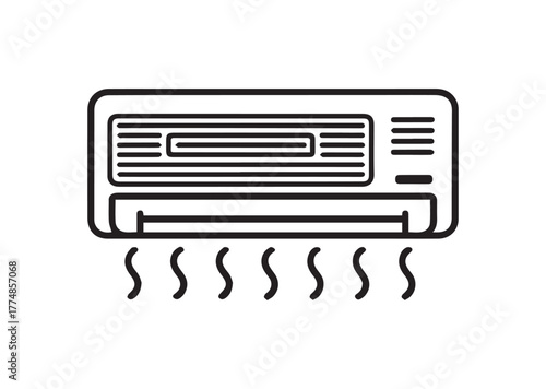 Air conditioner Line art Vector design