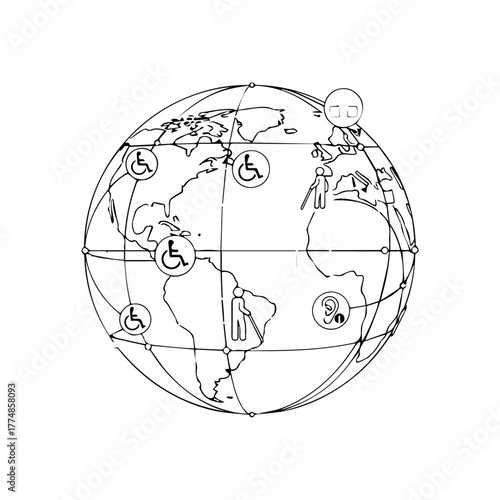 Promoting global accessibility and fostering inclusion for individuals with diverse abilities across the world, emphasizing universal design and equal opportunities for everyone