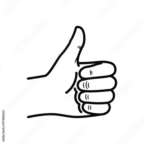 Hand showing thumbs up, expressing positivity and approval