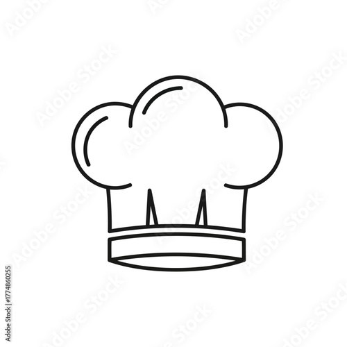 Chefs hat outline, a symbol of culinary expertise and skill