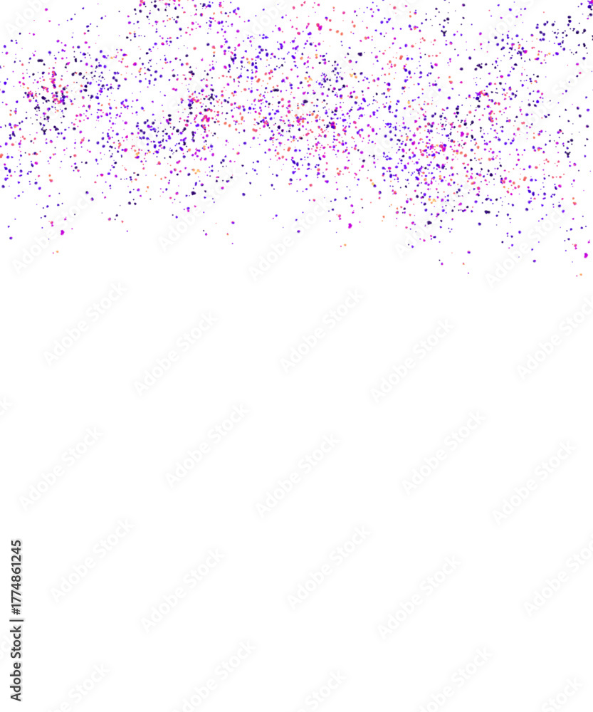 Fototapeta premium Vibrant Confetti Or Glitter Splatters Forming a Top Border