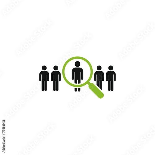 Recruitment and Candidate Search Icon – Human Resources Hiring
