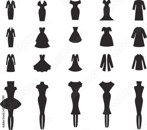 Stylish female dress design for fashion projects