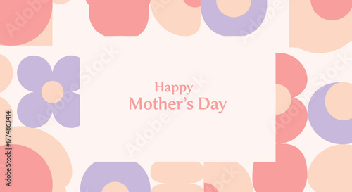 Happy Mothers Day greeting card with elegant typography.