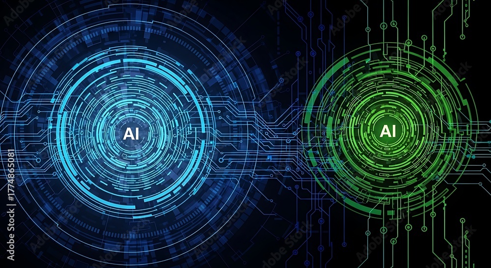 Fototapeta premium Artificial Intelligence Digital Technology Background