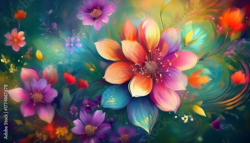 beautiful flowers wallpaper ai