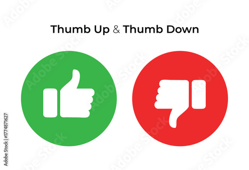 Thumbs Up and Thumbs Down Symbols for Positive and Negative Feedback in Social Media and UI Design
