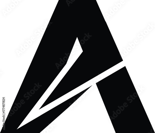 A letter logo design. A letter. Action A letter logo