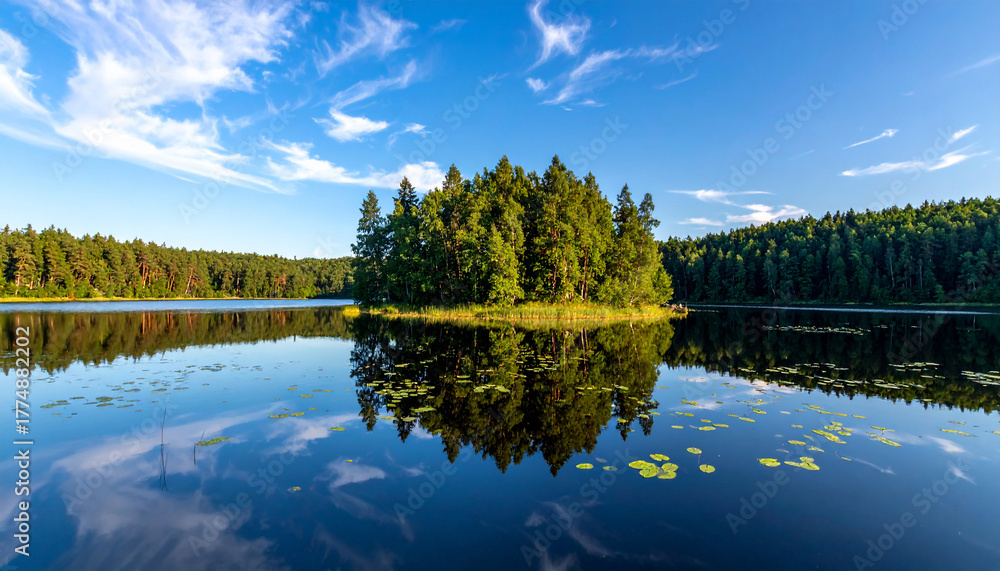 Fototapeta premium Lake Reflection Landscape