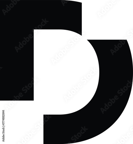 Letter D logo design icon