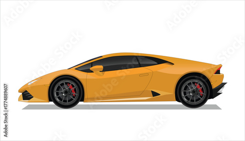 orange Icon motor car art design side view vector template