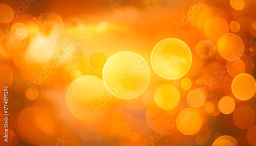 Wallpaper Mural Abstract orange bokeh background with blurred lights and soft focus. Torontodigital.ca